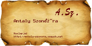 Antaly Szonóra névjegykártya